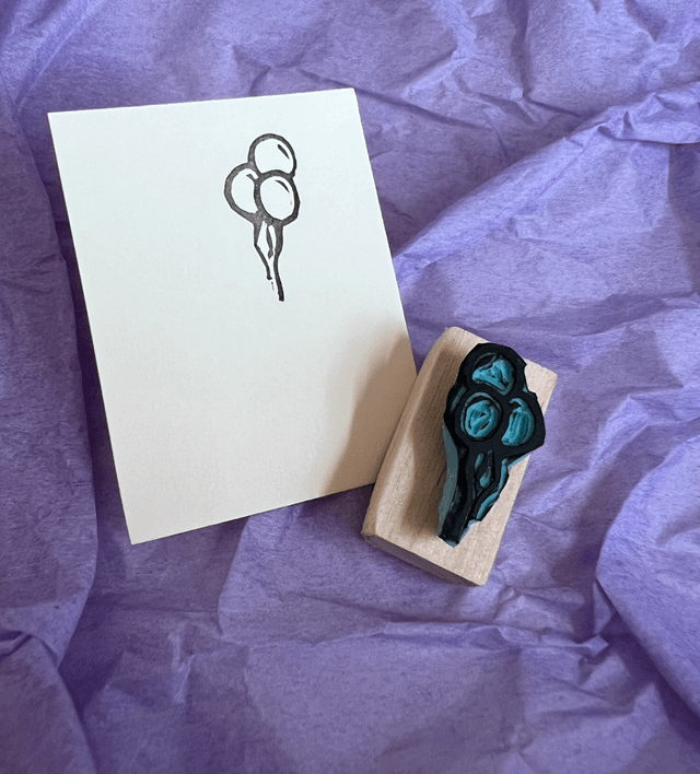 Tampon ballons d'anniversaire - stamp-tober 2024 