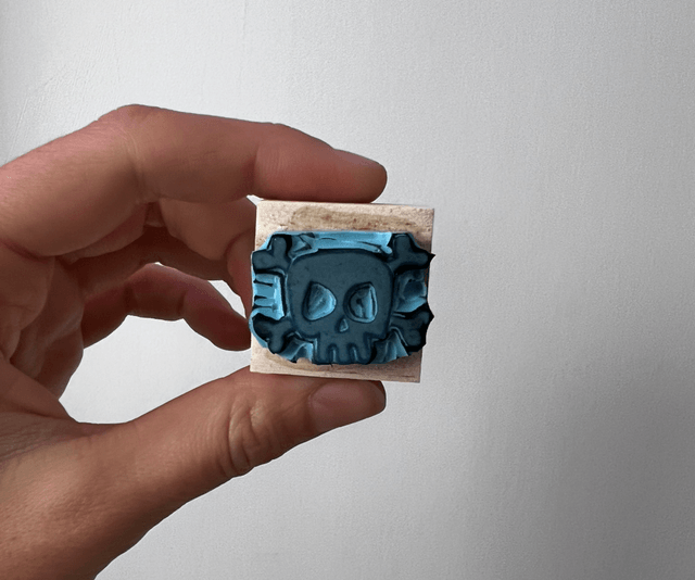 Tampon crâne (Jour 25 - Stamp-Tober 2025) 