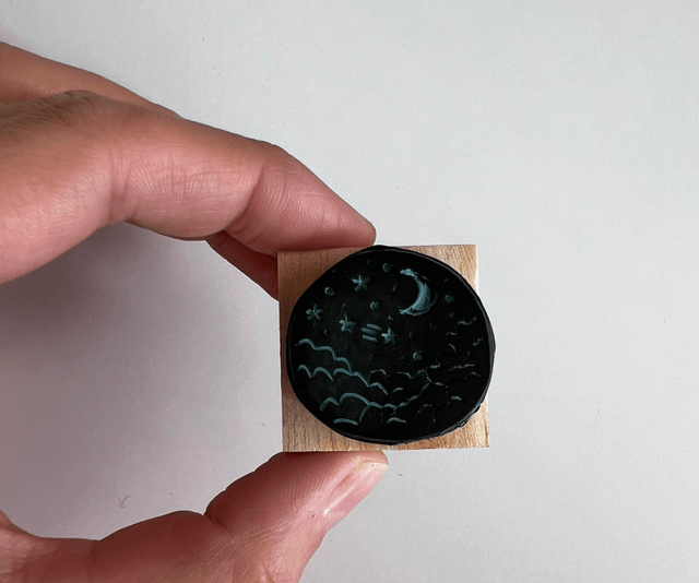 Tampon ciel de nuit (Jour 20 - Stamp-Tober 2025)