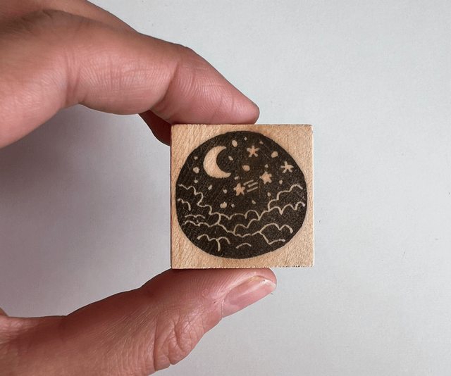 Tampon ciel de nuit (Jour 20 - Stamp-Tober 2025)