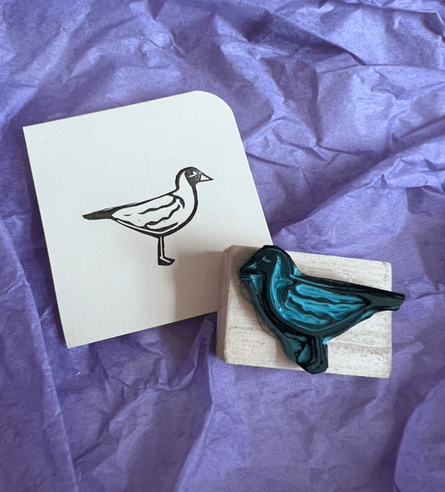 Tampon mouette - stamp-tober 2024 