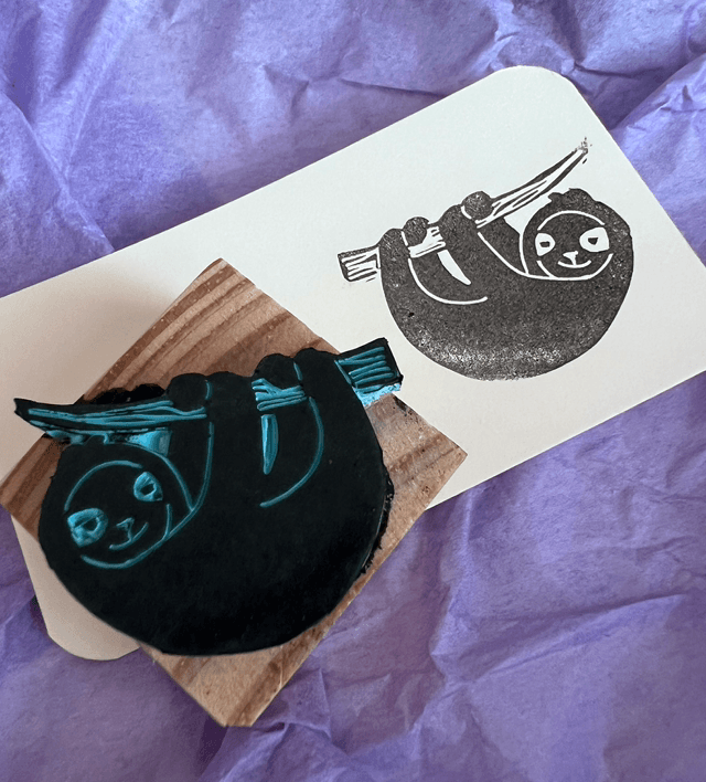 Tampon paresseux - stamp-tober 2024 