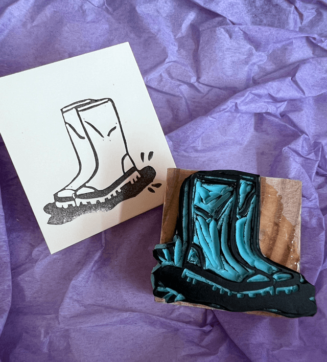 Tampon bottes de pluie - stamp-tober 2024 