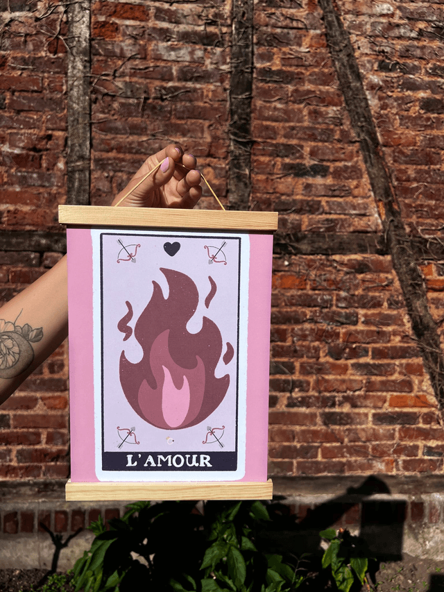 Affiche &quot;carte de l&#039;amour&quot;