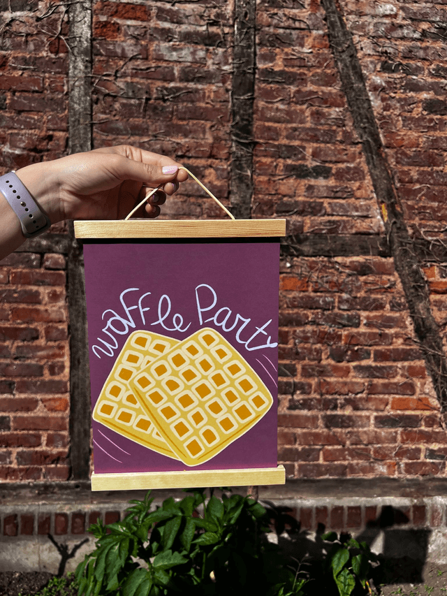 Affiche &quot;waffle party&quot;
