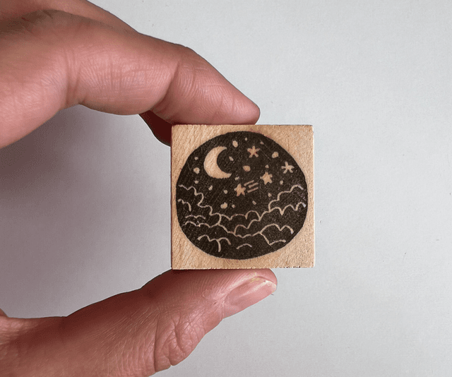 Tampon ciel de nuit (Jour 20 - Stamp-Tober 2025)