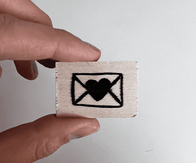 Tampon lettre d&#039;amour (Jour 3 - Stamp-Tober 2025)
