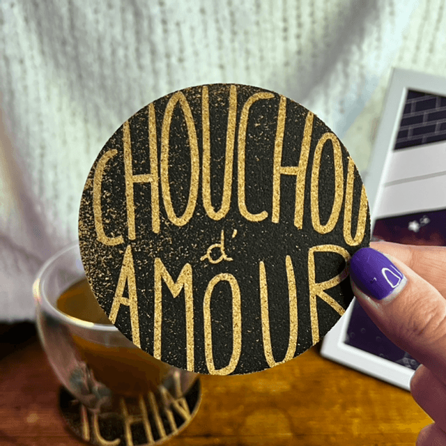 Dessous de verre - Mes amis, mes amours 🖤 (BFF d’amour, coeur d’amour, bibou d’amour…)