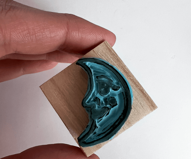 Tampon Lune (Jour 8 - Stamp-Tober 2025)