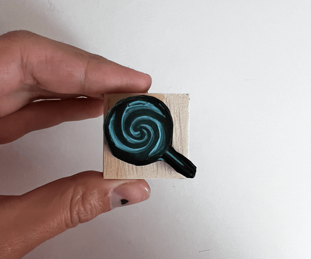 Tampon Bonbon Sucette (Jour 4 - Stamp-Tober 2025)