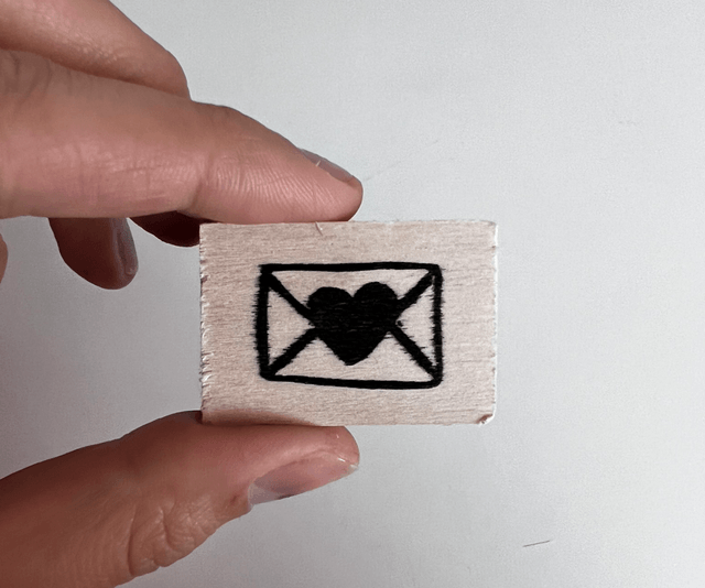 Tampon lettre d'amour (Jour 3 - Stamp-Tober 2025)