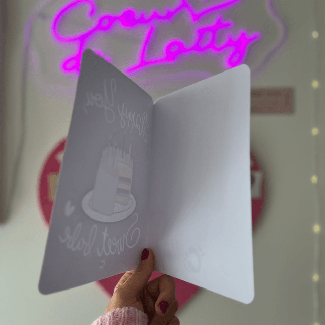 Carte d’anniversaire – « Happy you, sweet babe » 🎂